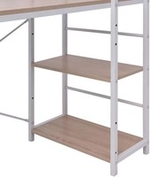 Table d'étude pliable pour étudiants avec bureau relevable, étagère extensible et pivotante