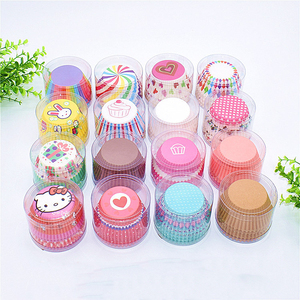 Grosir Pakai Perkamen Bergaris Gelombang Cupcake Liners Pembungkus Berkobar Kertas Baking - Product Image 4