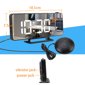 Đồng hồ 3D LED Tường LED Đồng Hồ Báo Thức Lớn kỹ thuật số Máy tính để bàn chiếu chiếu điện Sốc rung - Product Image 2