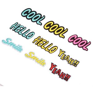 China Embroidery Manufacturer Custom Clothes Embroidered Letter Phase Patch - Product Image 2