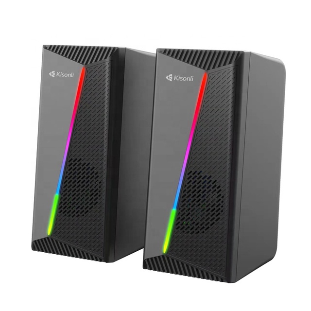 NEW USB 2.0 Wired RGB Computer Speaker Theater Sound System Gaming Desktop Speaker
