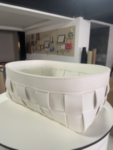 Leather <strong>Storage</strong> Basket /customized/ <strong>Storage</strong> <strong>Tray</strong> - Product Image 2