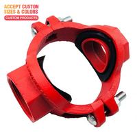 Raccords de tuyauterie mécaniques rainurés croisés sanitaires et anti-incendie, surface peinte, marque Yinuo