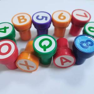 Bán Buôn Bộ 35 Bảng Chữ Cái Nhựa Tự Mực Tem A-Z Chữ Cái & Số Cho Trẻ em' Sáng Tạo Học Tập & Crafting Handmade Thẻ - Product Image 3