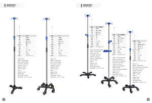 Krankenhaus Infusion ständer 5 Beine IV Pol höhen verstellbarer Edelstahl IV Tropfst änder - Product Image 4