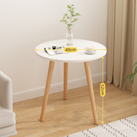 Table basse en bois moderne, table d'appoint ronde pour salon, chambre à coucher, balcon, meubles de maison durables