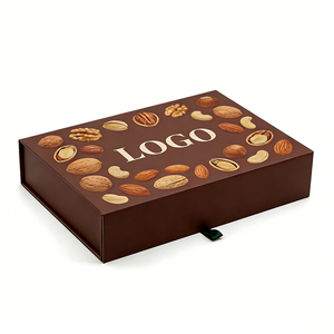 Boîte en carton rigide personnalisée, anti-graisse, écologique, <span class=keywords><strong>de</strong></span> qualité alimentaire, pour boulangerie, chocolats, noix, anniversaires, Saint-Valentin, portable, gaufrée - Product Image 3