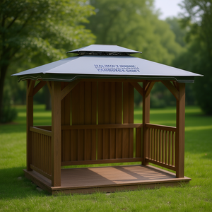 Auvent de remplacement gris à double toit 13x10 pieds pour patio, gazebo, pergola, mobilier d'extérieur - Product Image 2
