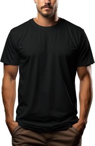 T-shirt épais pour homme-T-shirt ras du cou en pur coton - Product Image 6