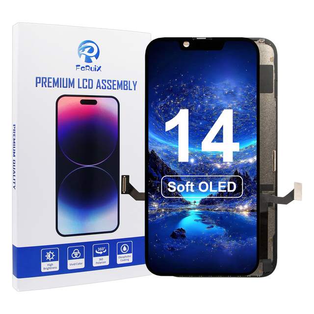 Full Assembly High Soft OLED Ecran Display for Iphone 14 Screen with Touch Wholesale for iphone 1314 OLED Soft Ekran IC Transfer