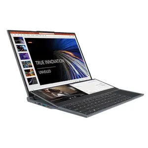 AIWO Stock Zenbook Pro Duo Laptop komputer, Laptop layar ganda 16 inci Core I7 10750h 10th Gen 5.0ghz Gaming bisnis belajar rumah