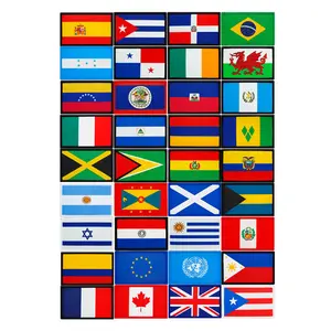 Cờ Thế giới cờ quốc gia dệt đánh dấu vá
