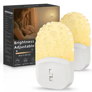 LOHAS Logotipo Personalizado Dimmable Night Light Branco Quente 3000K 0.5W Plug In LED Night Light para o quarto das crianças do bebê