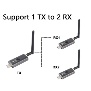 Oright 492FT 150m Extenseur sans fil 1.4 1TX 1/2/3/4 <span class=keywords><strong>RX</strong></span> 1080P 60Hz en alliage d'aluminium gris titane Convertisseur audio - Product Image 2