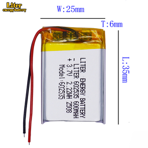 3.7V 602535 600mAh lithium có thể sạc lại Polymer Pin với iec62133 UN38.3 MSDS chứng nhận - Product Image 2