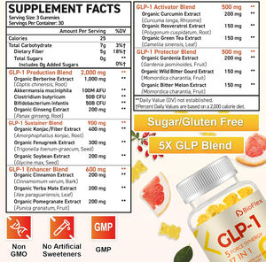 Integratore Probiotico GLP-1 17-in-1 da 4500mg OEM Private Label in Gommose Senza Zucchero per Adulti con Akkermansia e Berberina - Product Image 6