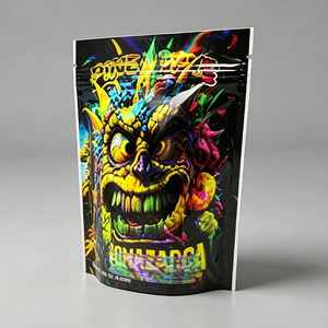 Custom Printed 3.5g Biodegradable Stand-up Pouch <b>Bags</b> PE Resealable Aluminum Zipper <b>Bags</b> for Candy Snack Packaging Low MOQ - Product Image 4