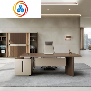 Escritorio Ejecutivo Moderno de Lujo en Forma de L, Ecológico, para CEO, con Cajón - Marca GOJO - Product Image 5
