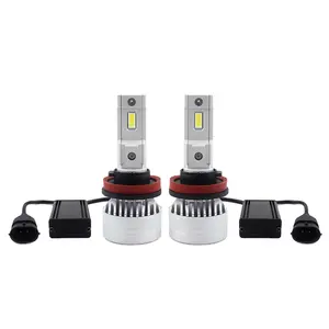 Lanseko Lampu Sorot Led X9/X9S 9007, Bohlam Pengganti Lampu Otomatis H11 Model 10000LM