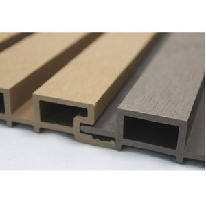 Frist thế hệ thiết kế hiện đại Tường Ngoài Trời Bảng điều khiển 219*26mm WPC Ốp bên ngoài Slatted/rãnh phong cách bên ngoài không thấm nước - Product Image 2