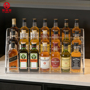 High Transparent Durable Plastic Display Racks Storage Liquors <strong>Mini</strong> Bottle Wines Rack Countertop <strong>Supermarket</strong> - Product Image 2