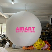 Ballon blanc gonflable à utiliser au plafond Ballon gonflable suspendu de couleur personnalisée Ballon gonflable de taille personnalisée