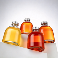 Ensemble de bouteilles en verre transparentes courtes pour vin, whisky, brandy, vodka, liqueur, pour cadeau ou décoration