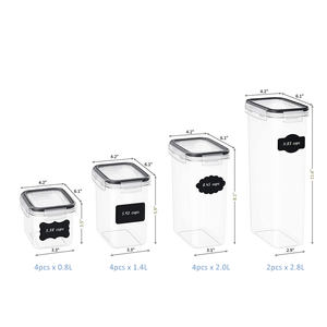 Confezione da 24 grandi contenitori in plastica ermetica per contenitori di cereali organizzatori dispensa per conservare la farina di zucchero altri alimenti secchi - Product Image 2