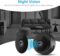 Kamera Cctv inframerah, 1080p cerdas rumah kecil inframerah penglihatan malam Wifi Ip portabel keamanan nirkabel mikro keamanan A9 nirkabel Mini
