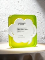 Trophée de champion des ventes en cristal en forme de nuage |   Personnalisation par impression UV |   Récompense d'honneur pour la réunion annuelle des entreprises modernes
