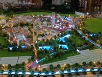 Maqueta de Edificio de Alta Precisión con Iluminación LED para Centro de Ventas