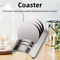 Sous-verres créatifs en acier inoxydable, tapis isolants pour bols, sous-plats ronds en métal, sous-verres tendance