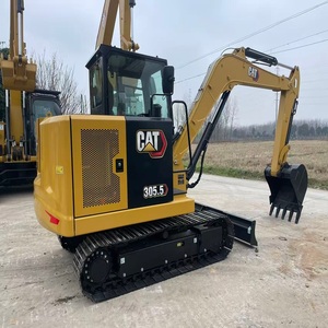 Excavadora de cadenas <span class=keywords><strong>CAT</strong></span> 305.5 usada de 5 toneladas con certificación CE para construcción en calles estrechas y excavación de cimentaciones de invernaderos - Product Image 2
