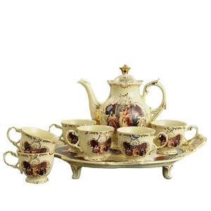Juego de Té y Café de Porcelana para Decoración del Hogar, Estilo Europeo, 8 Piezas, Tetera de Cerámica Europea, Color Personalizado, Gran Venta - Product Image 6