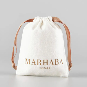 Custom Eco-Friendly Canvas <b>Drawstring</b> Pouch Screen Printing Moisture Proof Custom Design for Shoes Jewelry Eyewear Gift - Product Image 2