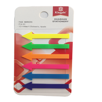 Onglets d'indexation transparents PET Slim Arrow, réinscriptibles et repositionnables pour le bureau et l'étude, 12*44mm, 20 feuilles * 6 blocs
