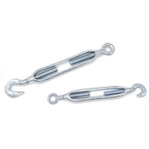 Tendeur de câble solide M6 M8 M10 M12, zingué, pour usage marin intensif, type crochet et œillet - Product Image 1
