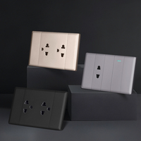Offre Spéciale – Interrupteur et Prise Murale Fine Série 118 à 3 Gangs avec 2 Ports USB-A et 2 Ports Type-C, IP20, Durable, Installation Facile
