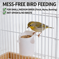 Contenants et gobelets en plastique durables, écologiques, anti-déversement et anti-éclaboussures pour l'eau et les aliments des oiseaux