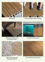 Revêtement de sol de terrasse Foshan en WPC co-extrudé, double couleur, résistant à l'eau, pour extérieur
