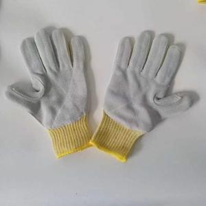 Gants en cuir aramide résistants aux hautes températures, résistance au coupure de niveau 5, résistance à l'usure, ambidextres, jaunes, pour usage en laboratoire - Product Image 5
