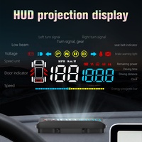 WIIYII T4 Windschutzscheiben-HUD mit Breitbild-LED und Autoalarm für Tesla Model 3