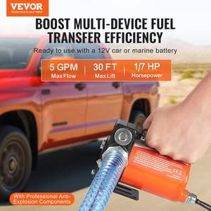 Db Wholesale Diesel Fuel Transfer Pump 12V 5.3 Gpm 1/<b>10</b> Hp Metal Auto Nozzle Self Priming For <b>Oil</b> Stations - Product Image 3