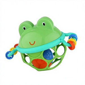 NZMAN <span class=keywords><strong>Oball</strong></span> Frosch-Musikrassel Spielzeug BPA-Freier Kunststoff Leicht zu Greifen für Babys von 0-24 Monaten - Product Image 4