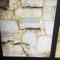 Décoratif rétro-éclairé artificiel pierre d'onyx en marbre feuille