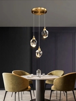 Lustre suspendu moderne en laiton personnalisé pour restaurant bar île éclairage simple lustre suspendu de cuisine pour escalier de maison