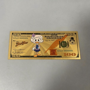 6 billets de banque en feuille d'or nouvellement conçus inspirés de la série de dessins animés américaine DuckTales, monnaie plaquée or 24 carats pour collection et cadeaux - Product Image 5