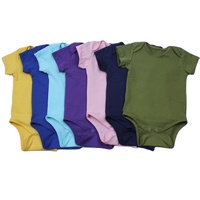 Đồng Bằng Cotton Bé Onesie Romper Unisex Toddler Chất Lượng Cao Ngắn Tay Áo Bé Onesie Bán Buôn