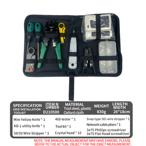 Kit de réparation et d'entretien <span class=keywords><strong>informatique</strong></span> pour câbles coaxiaux, ensemble d'outils de réparation de réseaux - Product Image 2