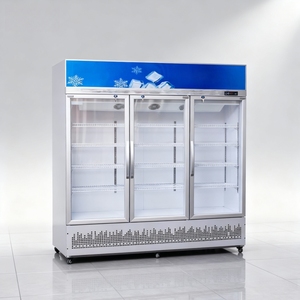 Réfrigérateur vertical de présentation pour boissons de magasin de proximité, avec porte vitrée, sans givre, à refroidissement direct par ventilateur, pour bières et boissons - Product Image 2